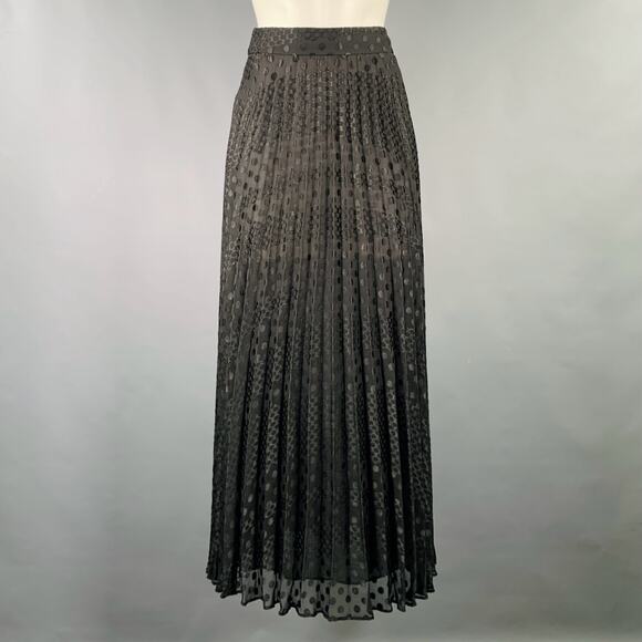 Emporio Armani Dresses & Skirts - EMPORIO ARMANI Size 2 Black Polyester Viscose Dots Maxi Skirt